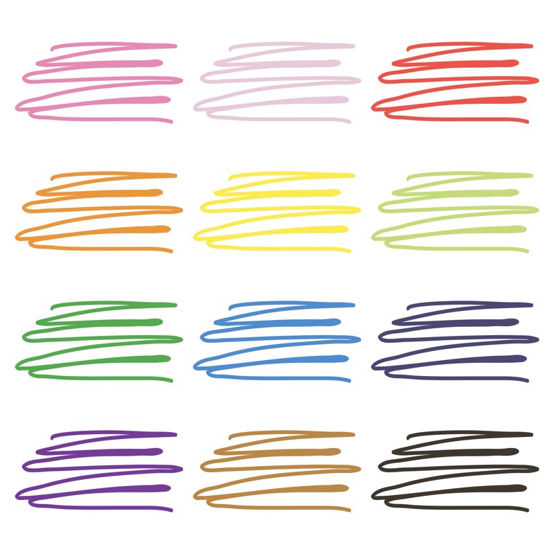 Rainbow Fine Tip Fabric Markers 12-Pack for DIY Clothing & Textile Art
