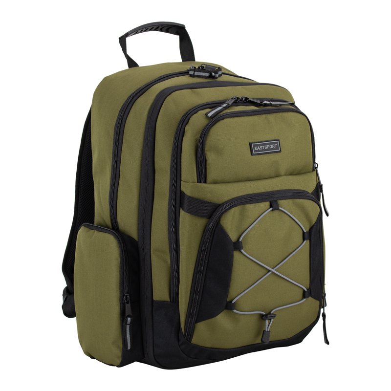 Expandable Bungee Backpack with Laptop Sleeve and Multiple Pockets - Durable Travel & School Bag