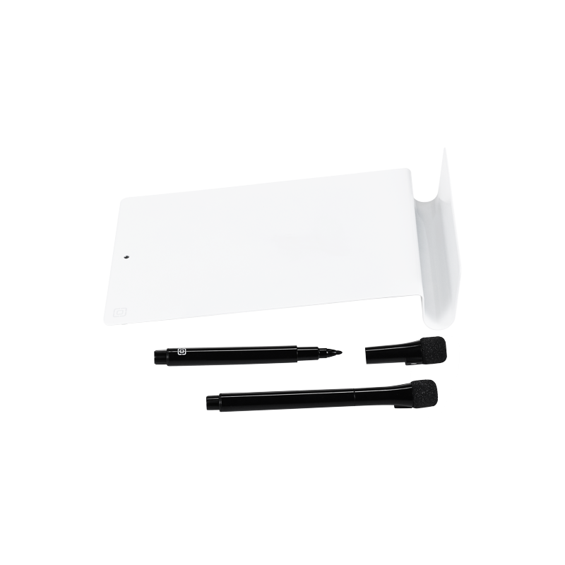 Magnetic Dry Erase Whiteboard with Phone Stand - Reusable Office Memo Board, Includes Markers & Eraser