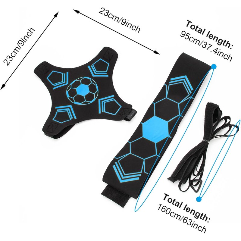 Plutput Blue+Black Solo Soccer Kick Trainer — Hands-Free Football/Soccer Training Aid