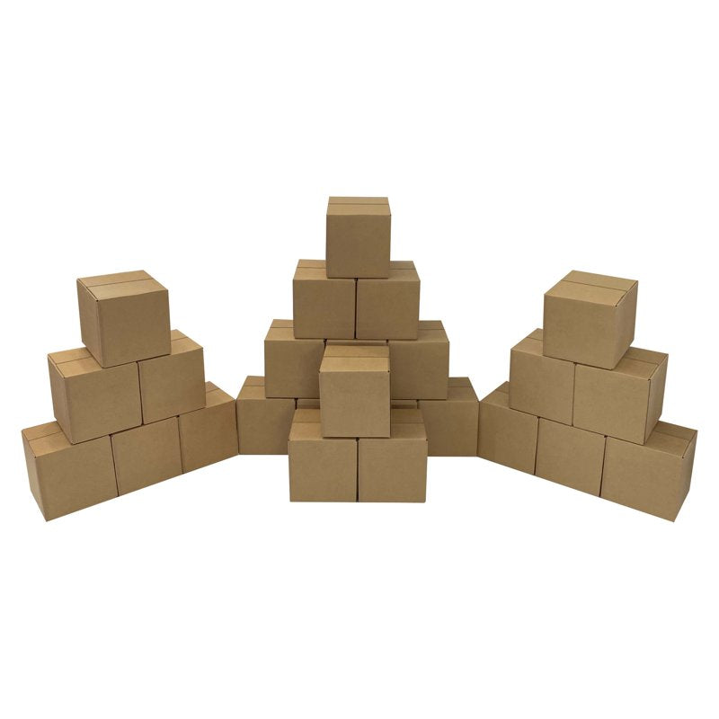 14x14x14 Inch Shipping Boxes - Pack of 25 Foldable Corrugated Storage & Moving Boxes