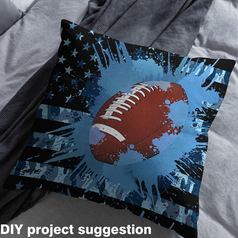 Kids 3D Rugby Football Fabric by the Yard for Sewing & Home Decor