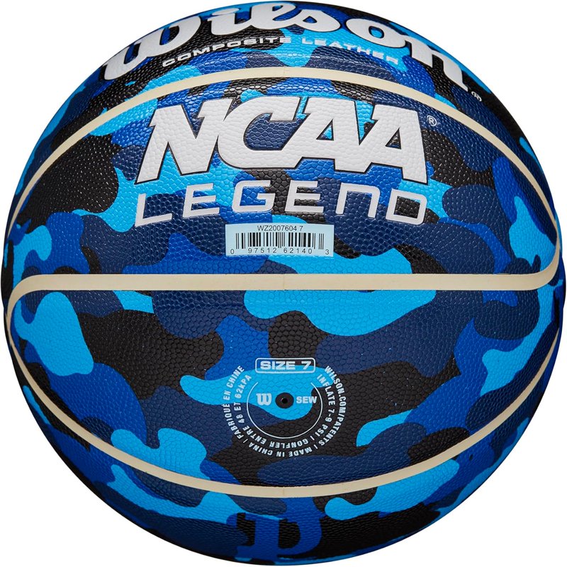 Wilson Size 7 Indoor/Outdoor Basketball - Blue Camo, 29.5 Inch