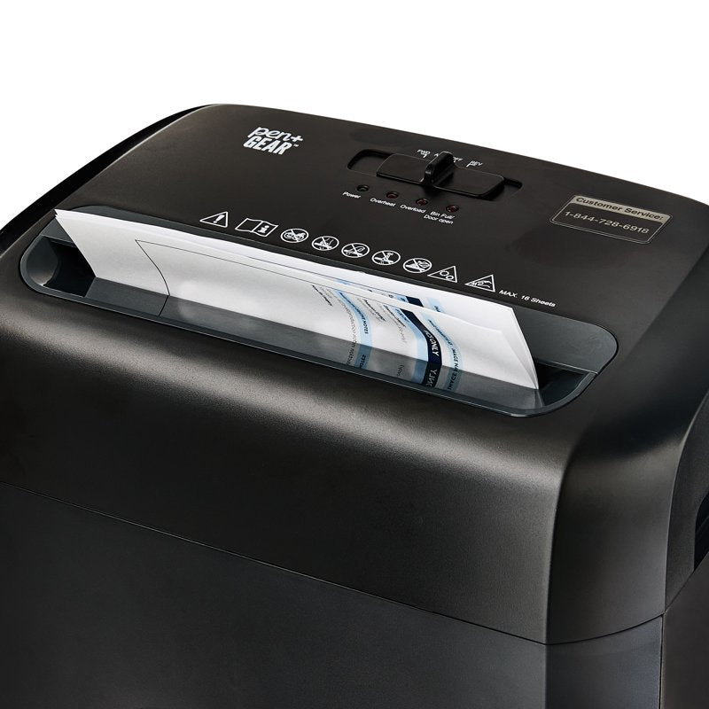 Cross-Cut Paper Shredder 16 Sheets for Office & Home with 5.3 Gal Bin