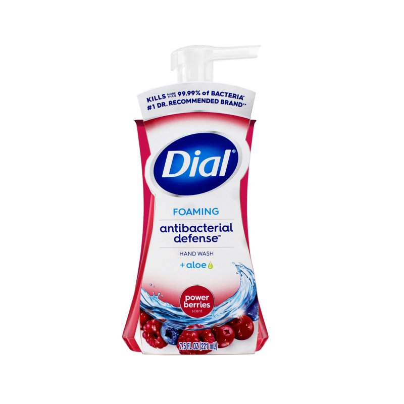 Antibacterial Foaming Hand Wash with Power Berries Scent, 7.5 oz Pump Bottle — Case of 8