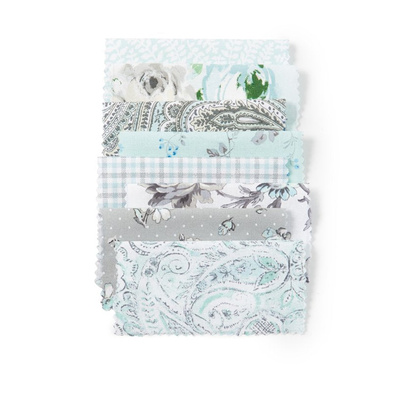 2 Pack Paisley Dew Grey Cotton Fabric for Quilting & Sewing, 44 Inches Wide