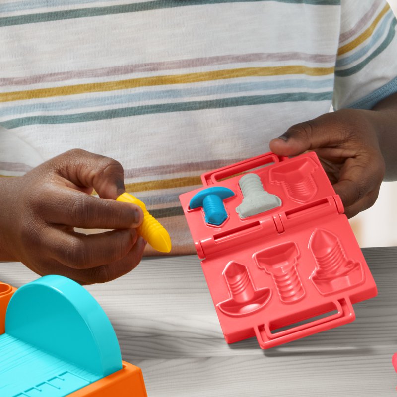 Play-Doh Tool Bench Set with Stampers and Saw for Preschool Kids 3+