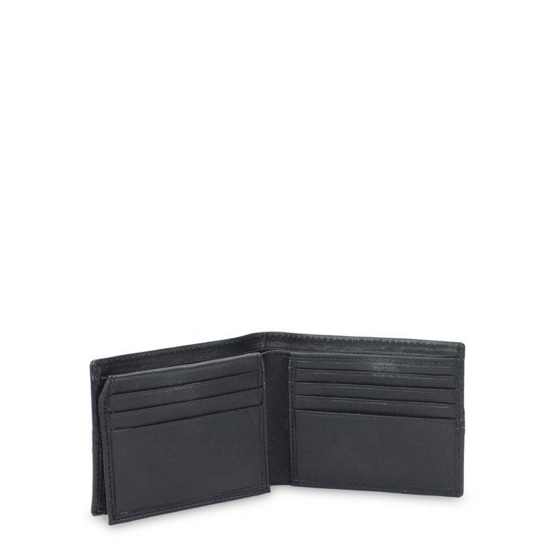 Genuine Leather RFID Passcase Wallet with Center Stitch Design in Tin Box