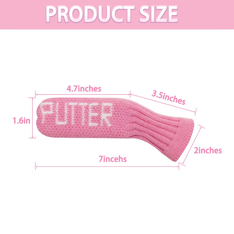 Golf Blade Putter Head Cover - Knitted Protective Cover for Most Blade Putters