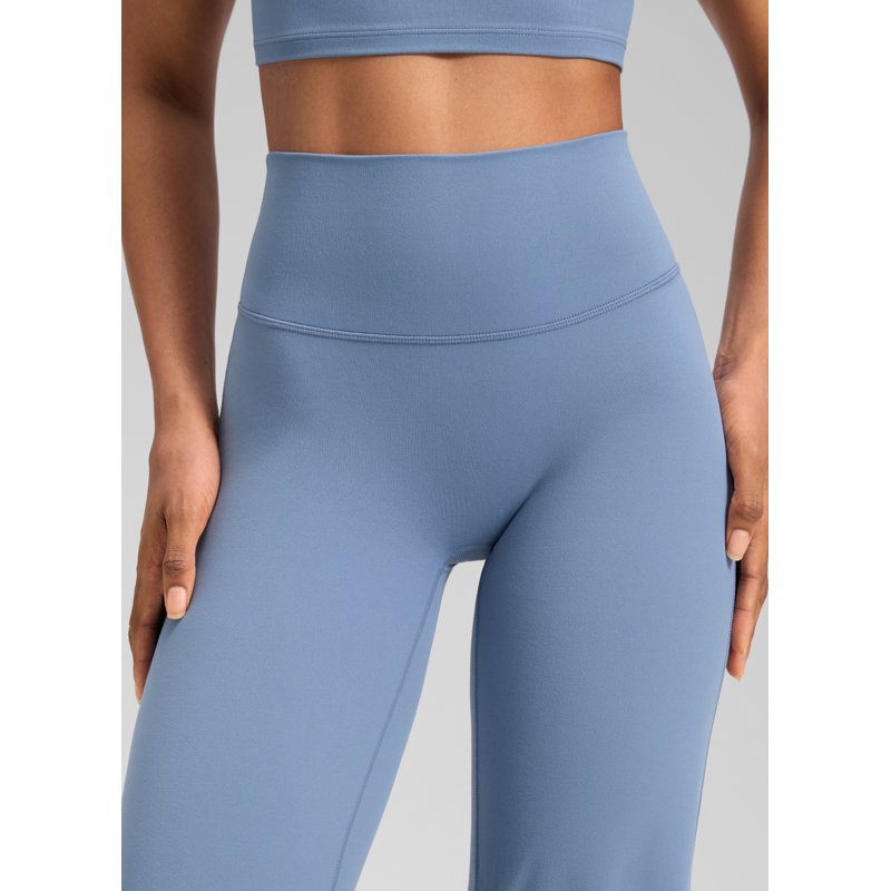 No Front Seam Wide Leg Yoga Pants for Women - Softretch Fabric, High Waist, 30 Inch Inseam