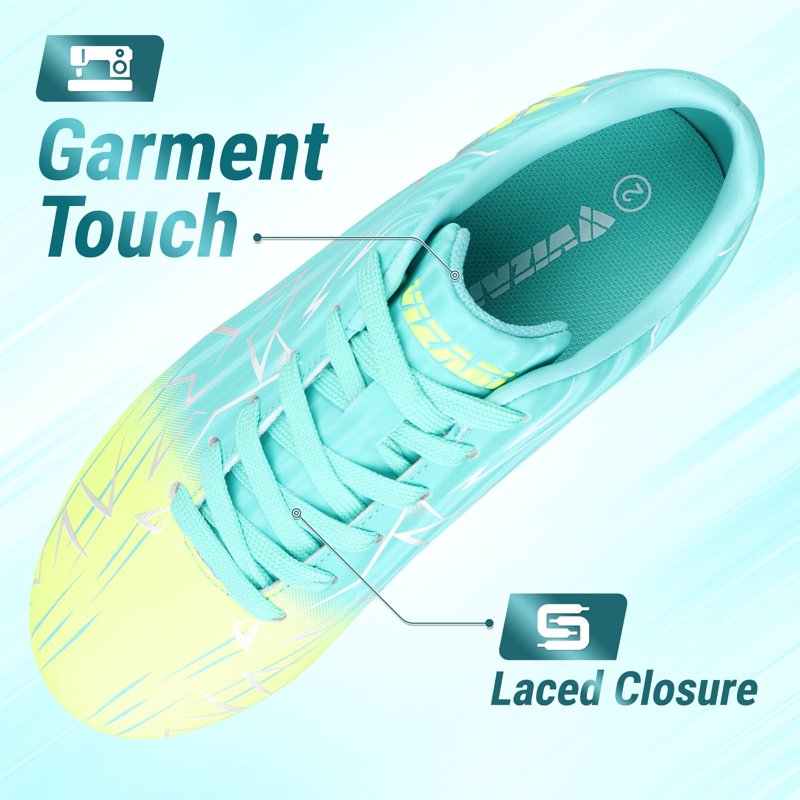 Vizari Lucia Junior FG Soccer Cleats for Kids – Aqua/Lime, 8.5