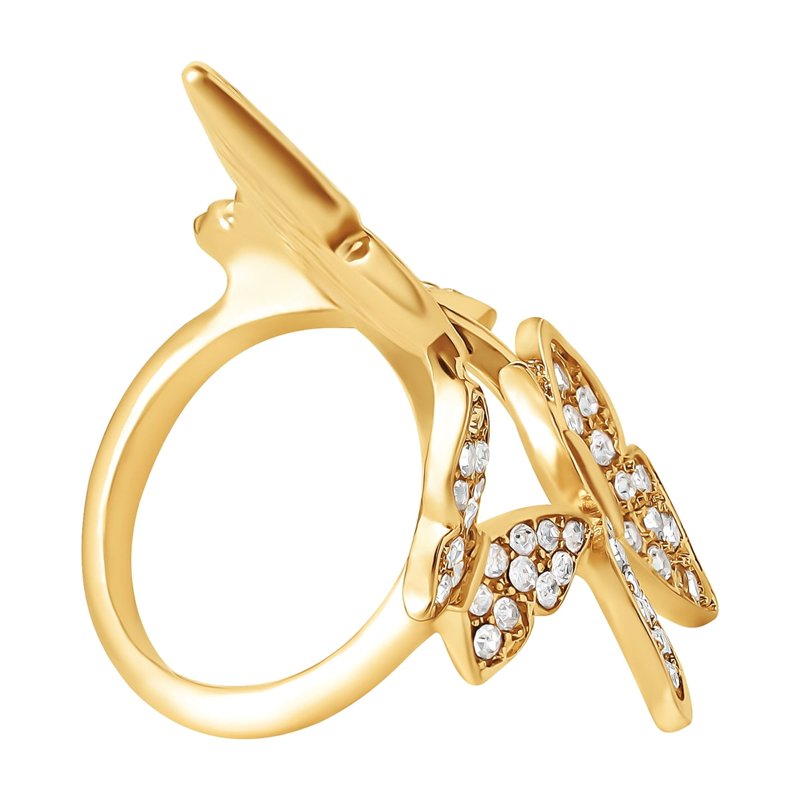 Adjustable Rhinestone Butterfly Ring for Women - Jessica Simpson Jewelry