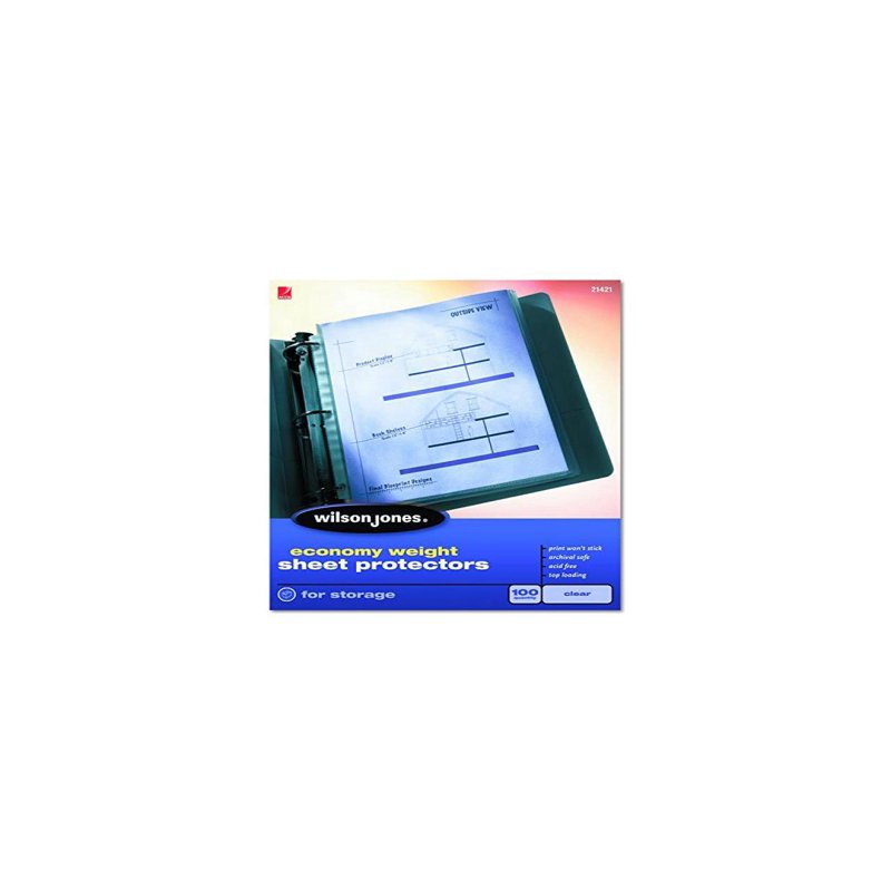 Economy Weight Clear Sheet Protectors - 50 Pack