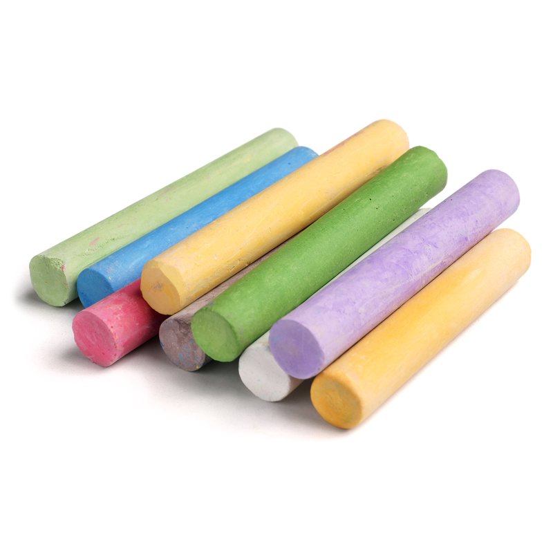 Quiet Dustless Chalk & Eraser Set for Chalkboards - Noiseless, Dust-Free, Multi-Color