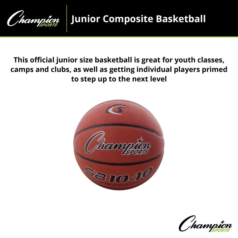 Champion Sports Junior Composite Basketball - Indoor & Outdoor Use