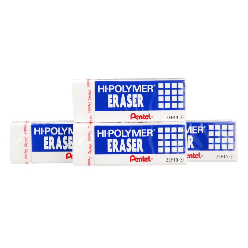 High-Quality Pencil Block Eraser Pack for Precise Erasing - White