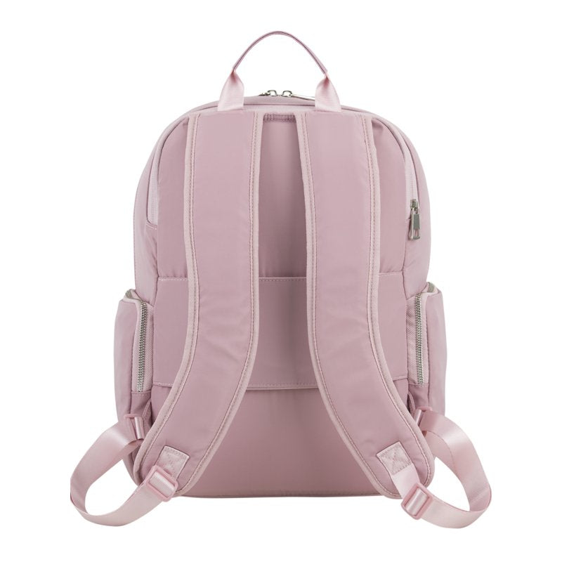 Essential Backpack with Trolley Sleeve - Large Capacity, Dusty Pink