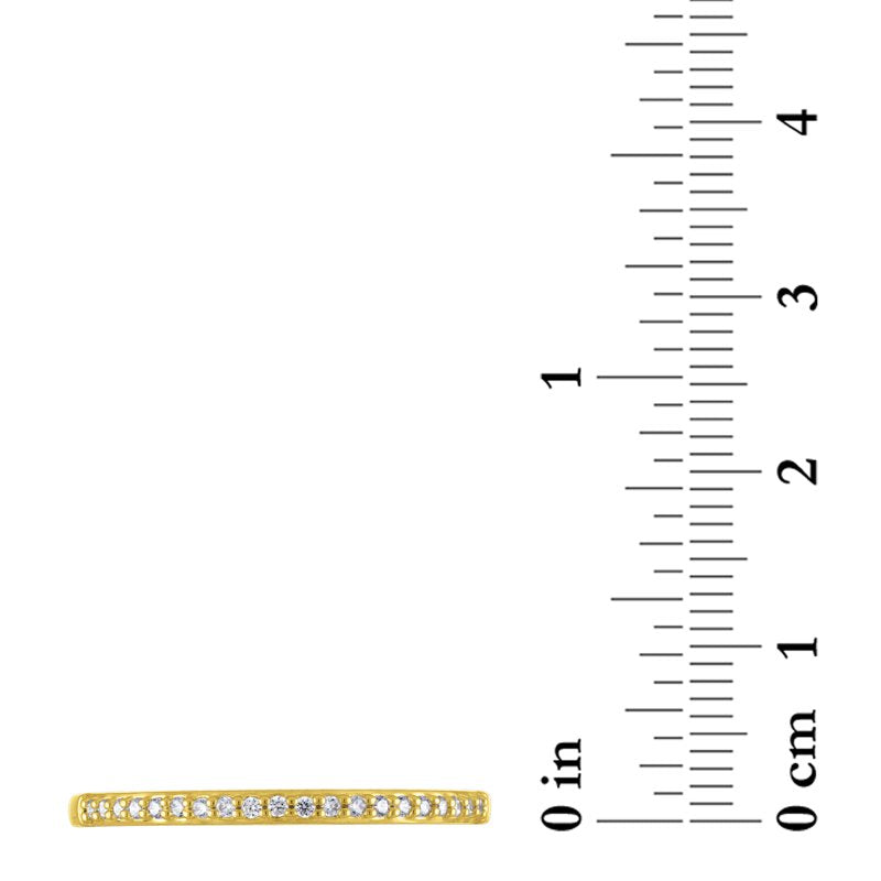 14K Gold Plated Diamond Stackable Ring - Bridal or Fashion Jewelry