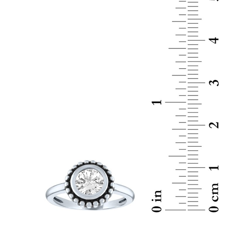 Sterling Silver Simulated Diamond Ring for Women - Elegant Jewelry Gift