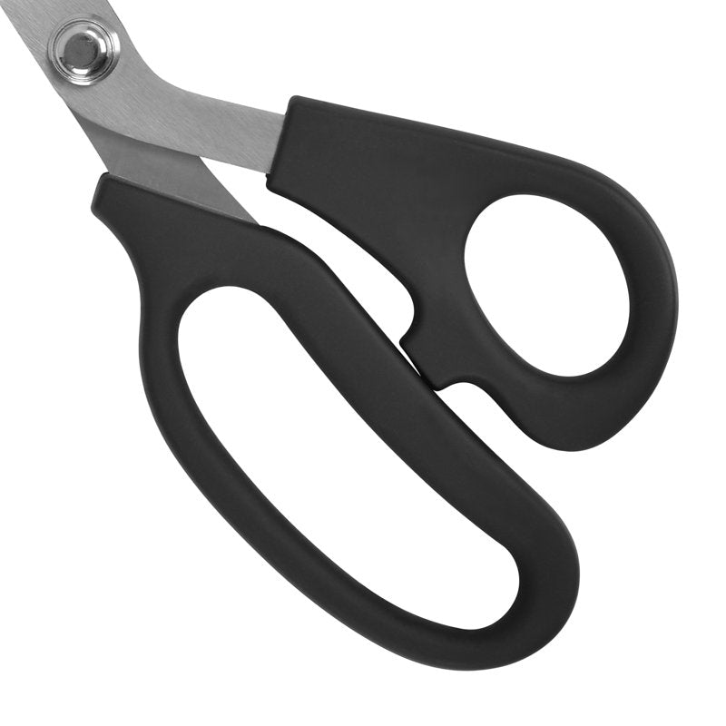 Multipurpose 9-Inch Bent Scissors for Sewing, Craft & Office - Stainless Steel, Black