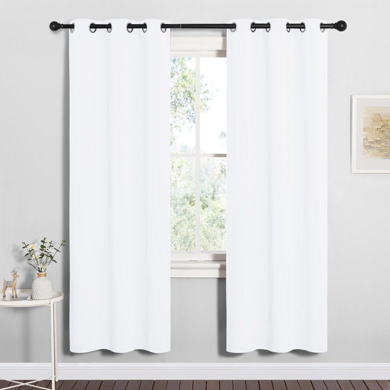 Blackout Curtains Set of 2 for Living Room - Thermal Insulation & Noise Reduction