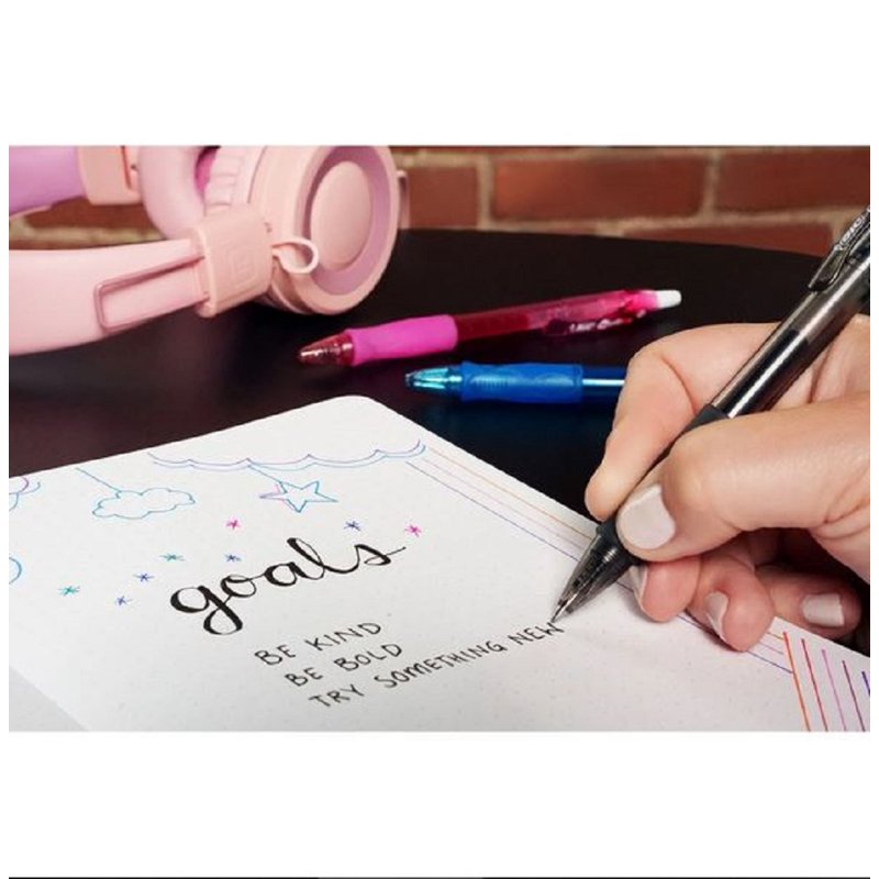 Gel Pen Set - Retractable Medium Point (0.7mm) 18 Vivid Colors