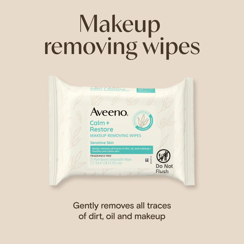 Unscented Face Wipes Pack - Sensitive Skin, Makeup Remover & Cleanser