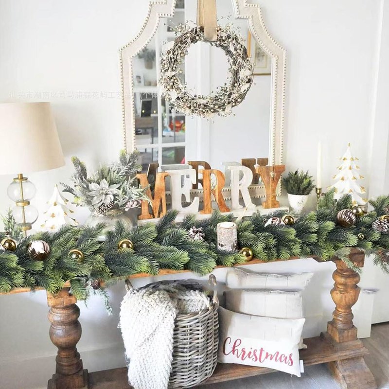 Artificial Pine Garland 6FT Faux Greenery for Indoor & Outdoor Holiday Decor