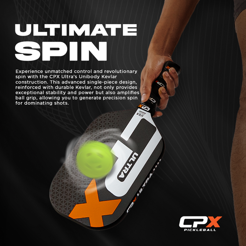 CPX Ultra Series Pickleball Paddle – Black, 16mm Honeycomb Core