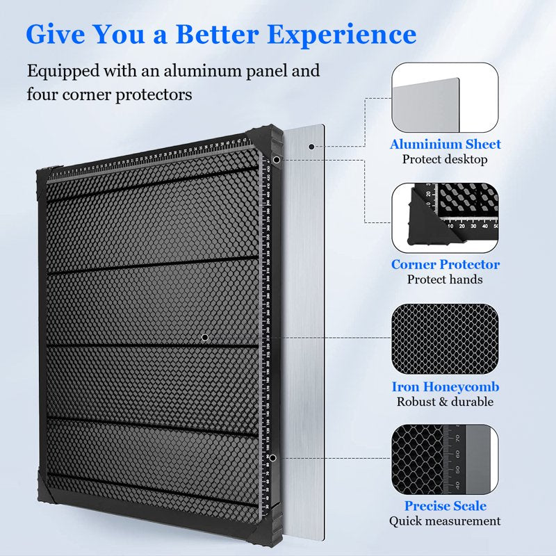 Honeycomb Laser Bed for Engraving and Cutting Machines - Steel Table, 440x440mm