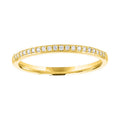 14K Gold Plated Diamond Stackable Ring - Bridal or Fashion Jewelry
