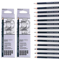 14 Pencils Set Art Graphite Sketch Pencils for Drawing & Shading