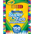 Crayola Super Tips Marker Set 150 Count - Washable Fine & Broad Line Markers for Kids & Adults