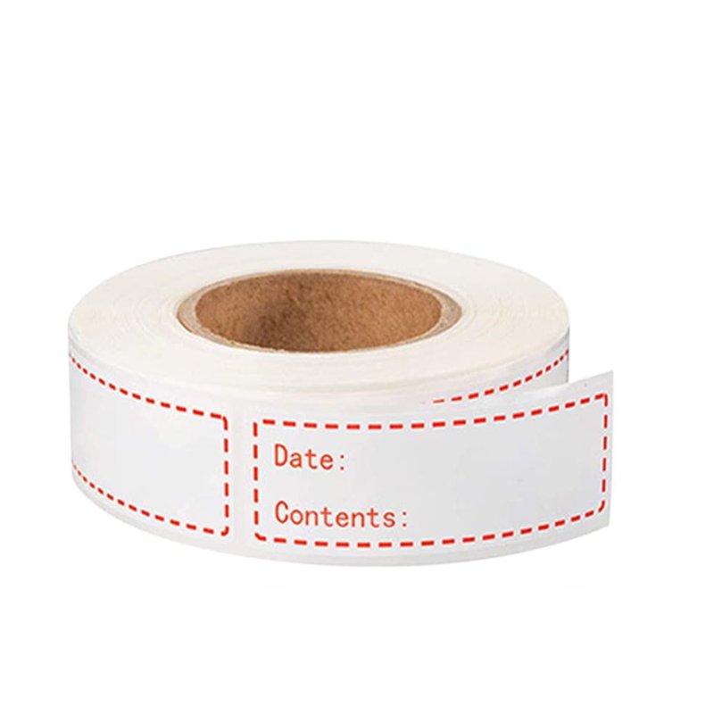 Food Freezer Labels Waterproof Oil-Resistant Removable Roll - 150 Pieces 1x3 Inch