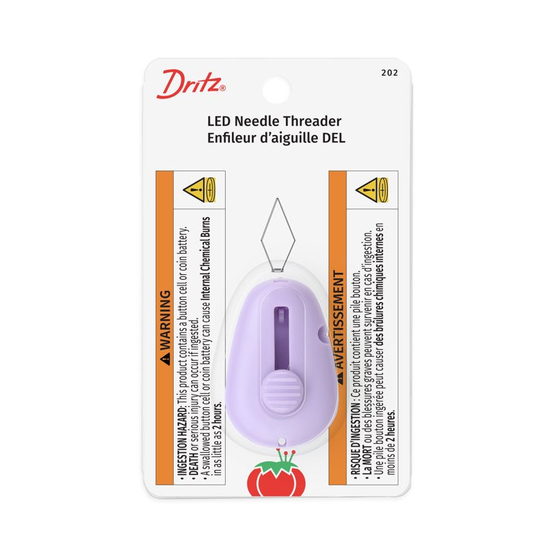 LED Needle Threader with Cutter - Retractable, Lighted for Sewing & Quilting