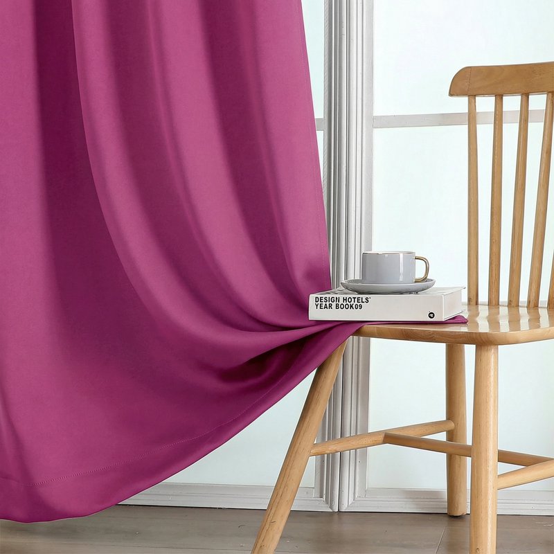 Blackout Curtains 96 Inch Long 2 Panels Room Darkening Thermal Drapes