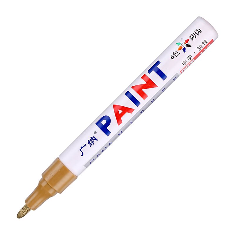 Waterproof Permanent Paint Marker Pen for Car Tires & Metal Surfaces - 5ml