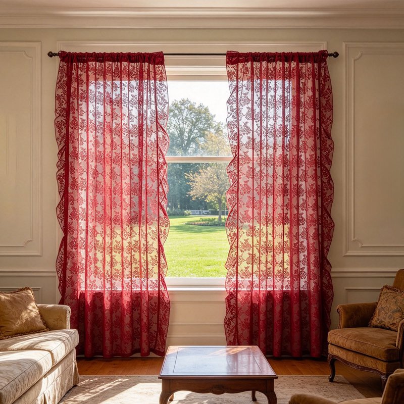 Semi-Sheer Light-Filtering Curtains for Living Room & Bedroom, 78 Inch Length