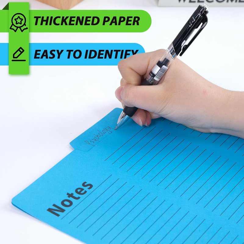 Colorful Office File Folders Set - 16 Pack, Expandable, Trisection Tabs