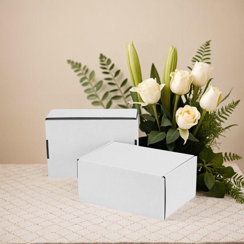 30 Pack White Corrugated Shipping Boxes 9x6x4 Inches for Small Business