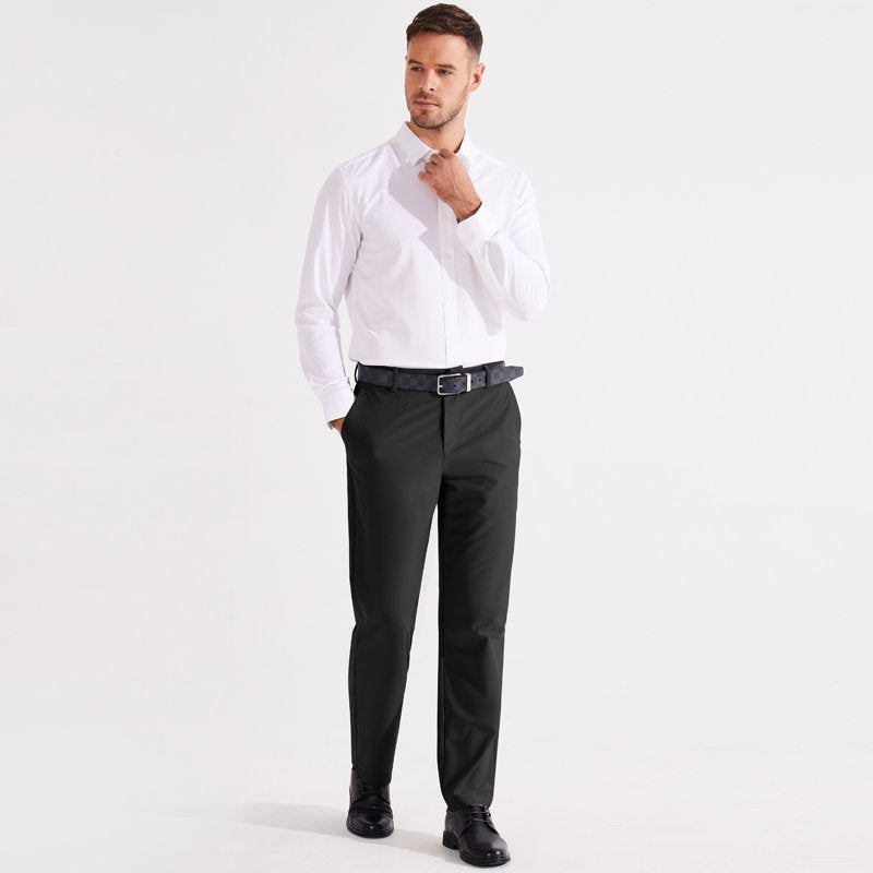 Men's Golf Pants Classic Fit Stretch Flat Front Casual Work Trousers