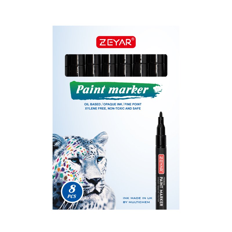 Permanent Oil-Based Paint Markers - Fine Point, Waterproof, Multi-Surface Use
