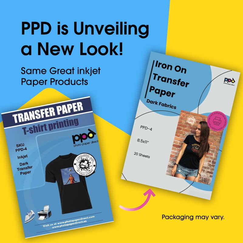 Premium Inkjet Iron-On Transfer Paper for Dark Fabrics - 8.5x11 Inches, Multi-Pack