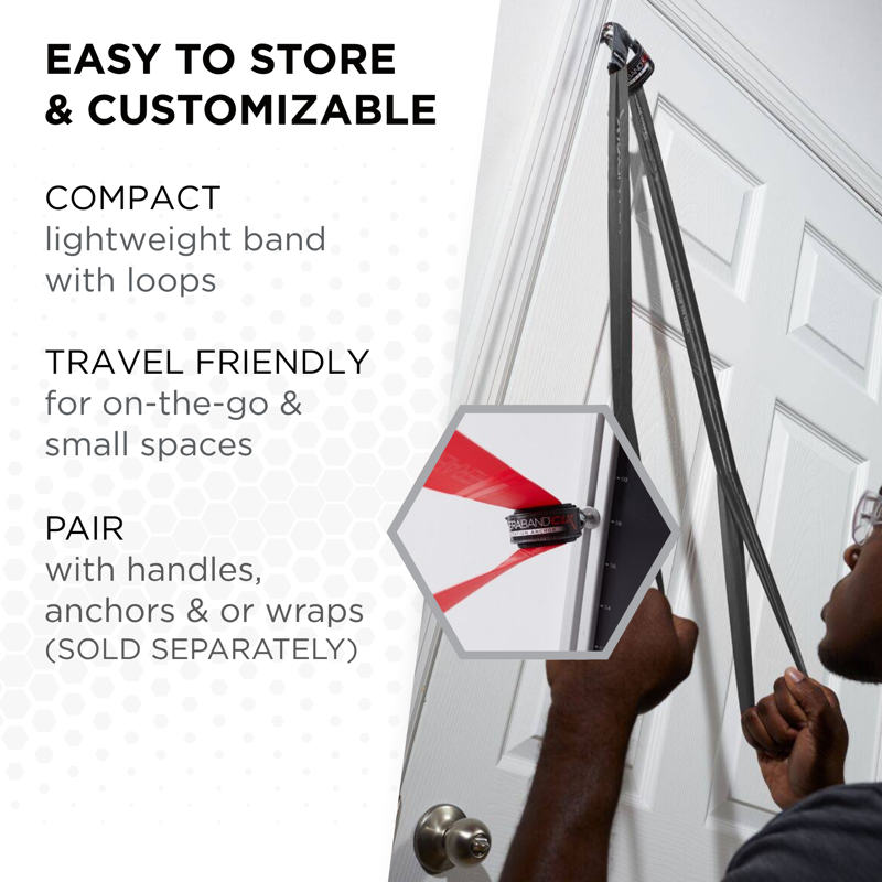 Resistance Bands with Loops - Heavy Non-Latex Elastic Exercise Bands for Strength & Rehab