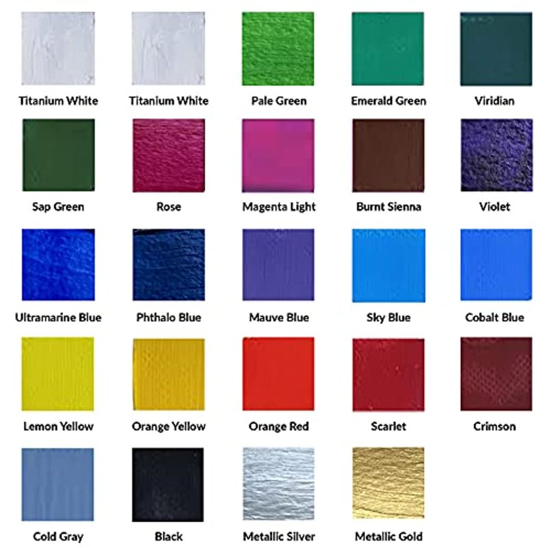 Fabric Paint Set - 24 Vibrant Colors for Clothing & Crafts, Washable & Non-Toxic