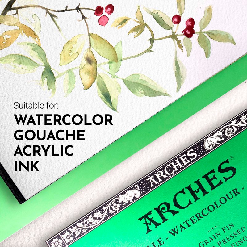 Watercolor Painting Block 9x12 Inches Cold-Pressed, Acid-Free Art Paper