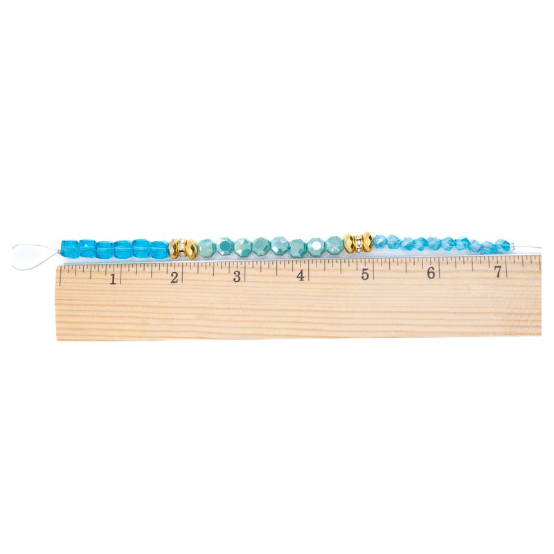 Glass Bead Set - Multi-Purpose Teal Strand Beads for Jewelry Making & Crafts