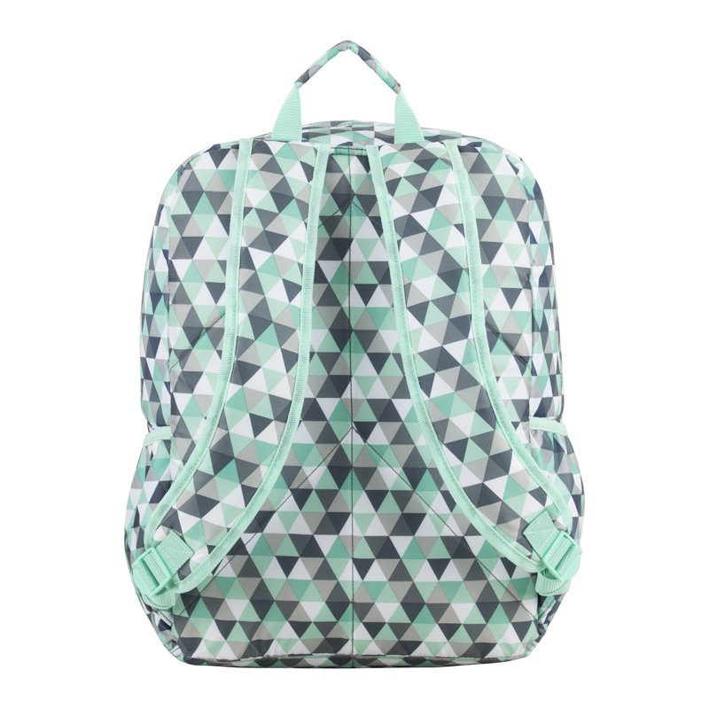 Unisex Fashion Lifestyle Backpack with Laptop & Hydration Pockets - Grey Mint Diamonds