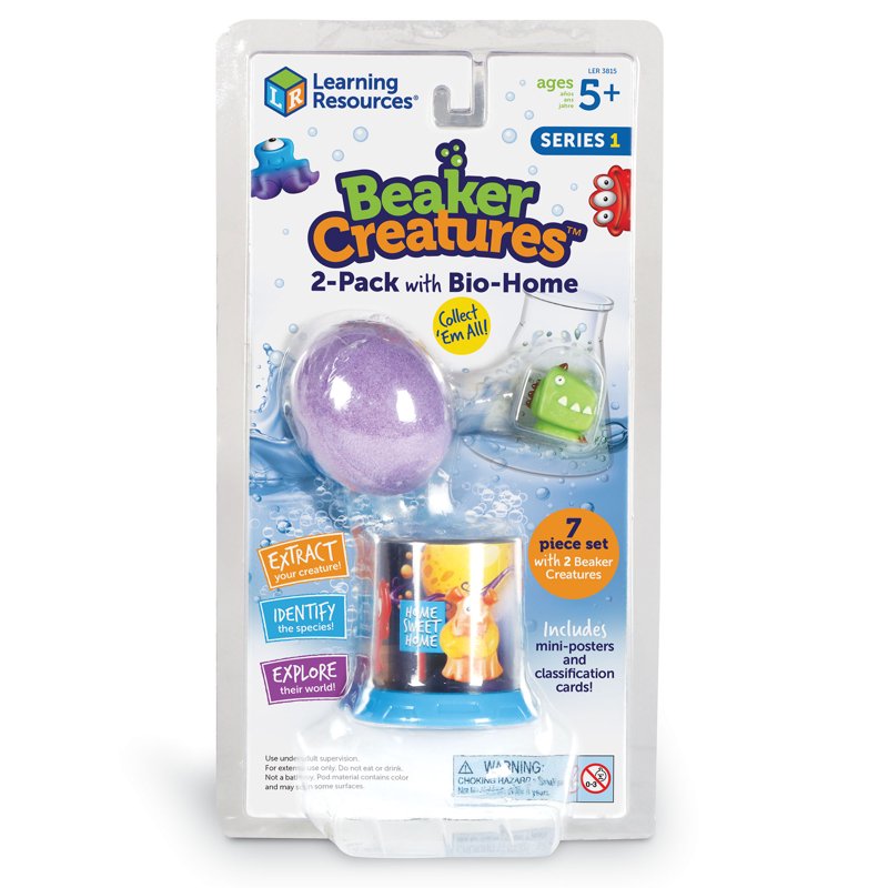 Kids Science Beaker Creatures Bio-Home Set with Collectible Creatures - Educational Toy for Ages 5+