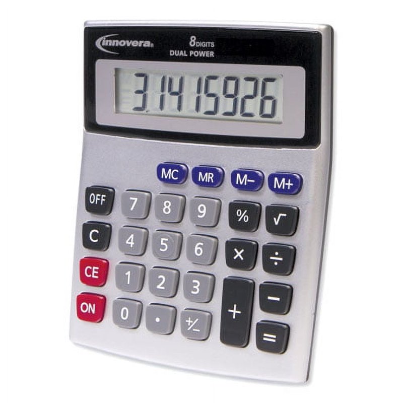 Desktop Calculator Dual Power 8-Digit LCD Pack of 2, 5 or 10